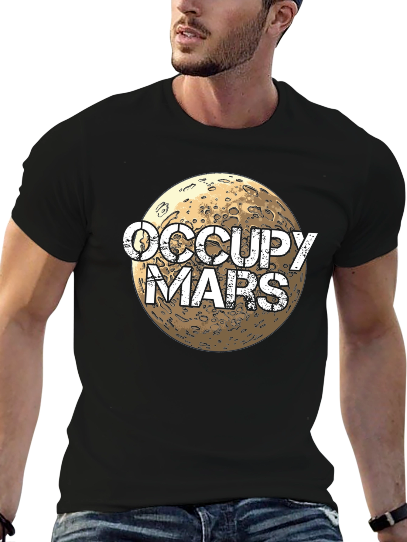 Occupy Mars Graphic T-Shirt - Space Exploration Tee
