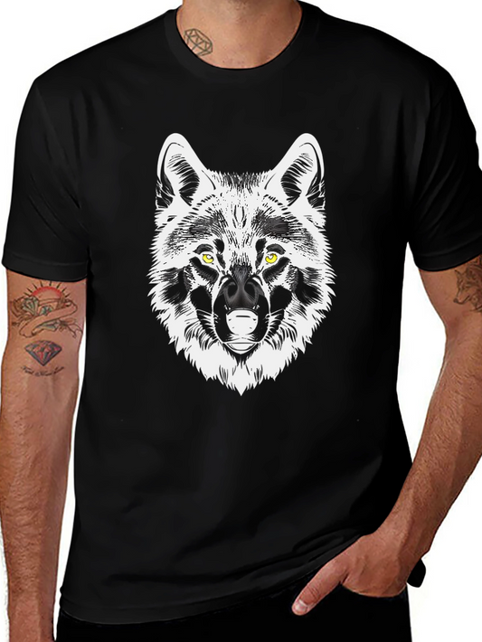 Wolf Graphic Tee - Black Cotton Blend