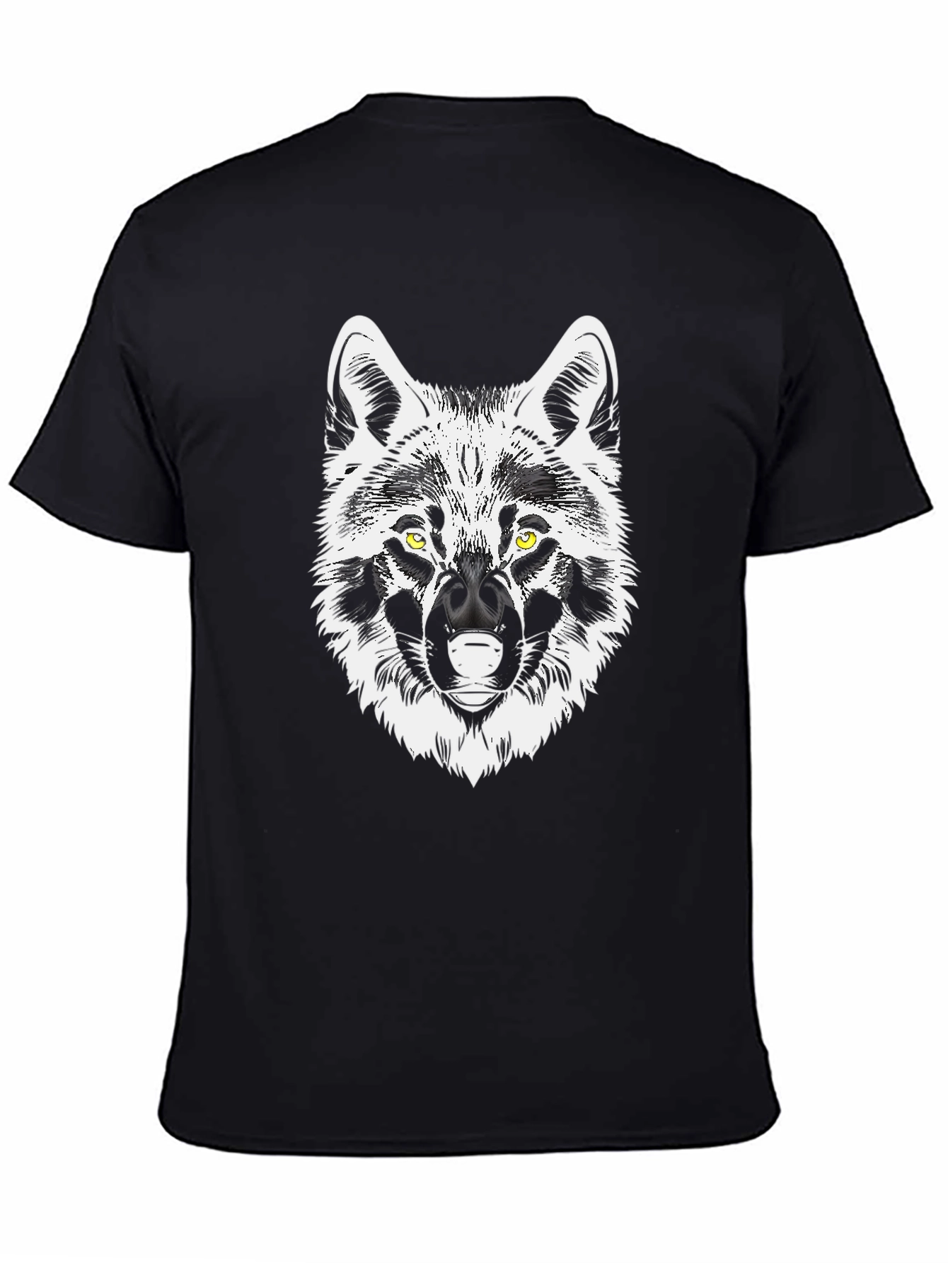 Wolf Graphic Tee - Black Cotton Blend