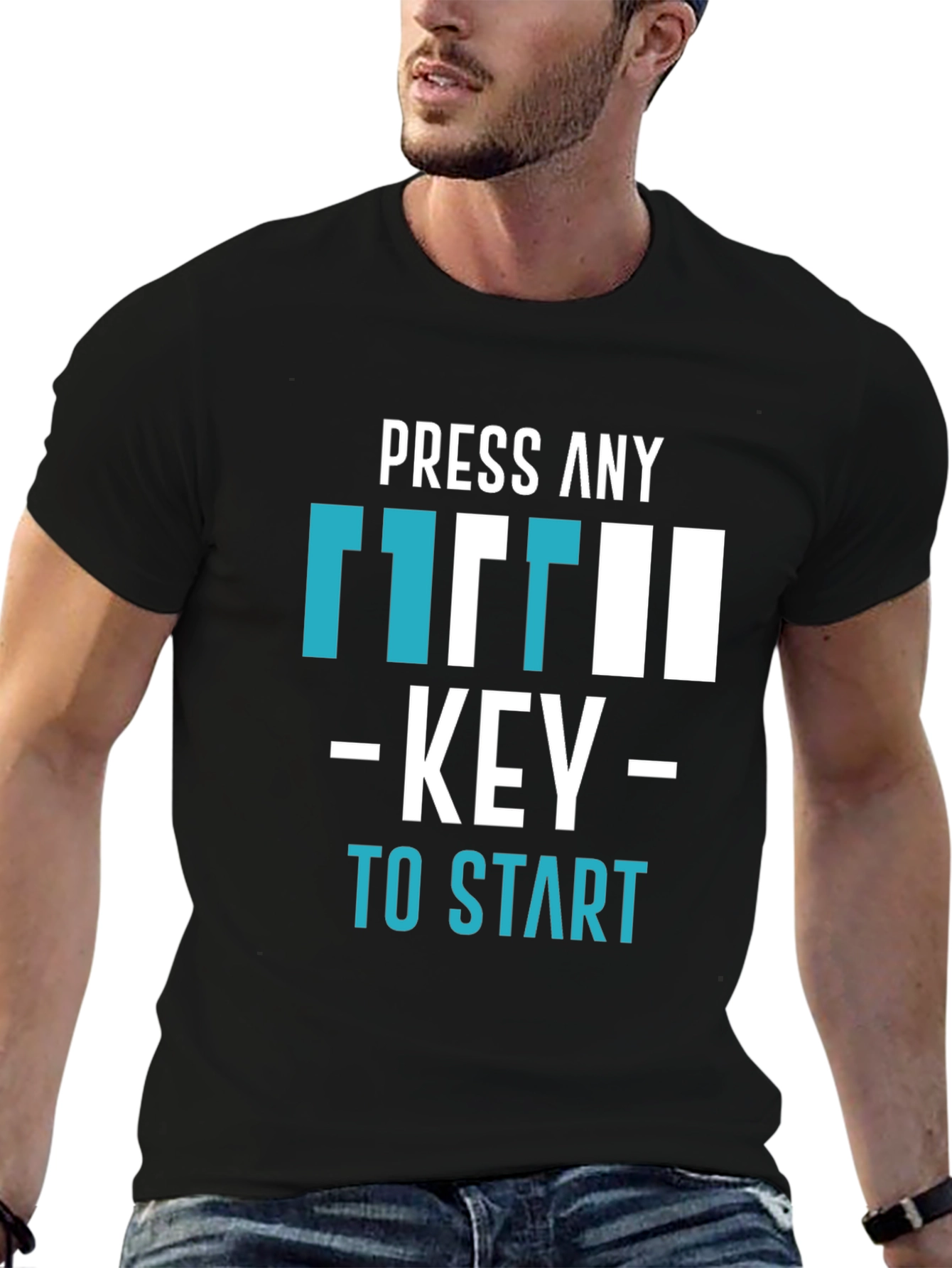 Press Any Key T-Shirt - Gamer Style Tee