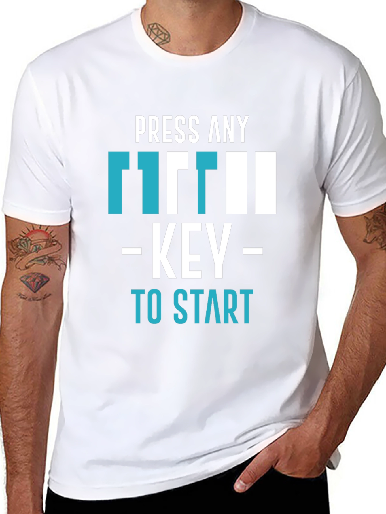 Press Any Key T-Shirt - Gamer Style Tee