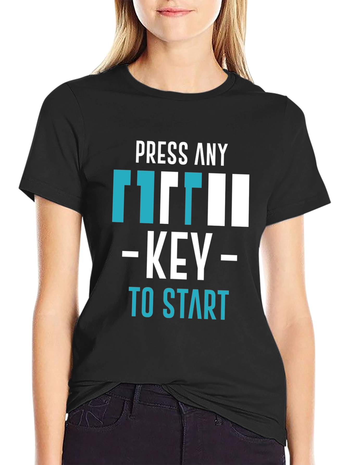 Press Any Key T-Shirt - Gamer Style Tee