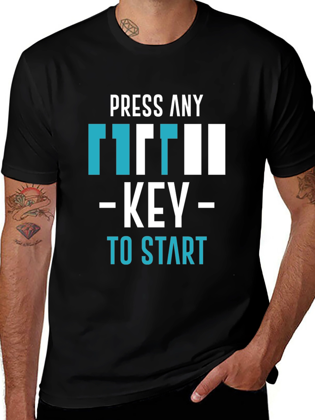 Press Any Key T-Shirt - Gamer Style Tee