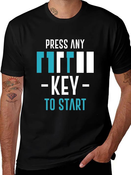 Press Any Key T-Shirt - Gamer Style Tee