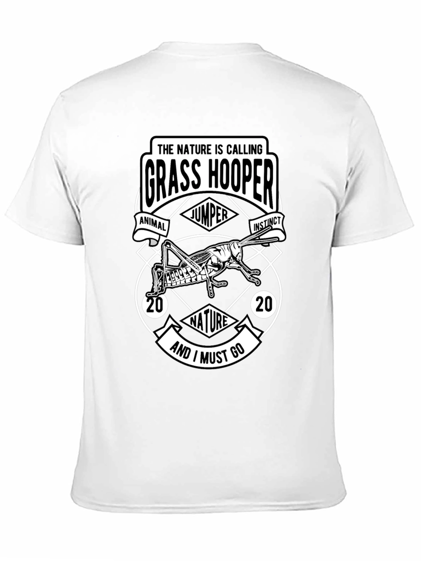 Nature Calling Grass Hopper Graphic T-Shirt