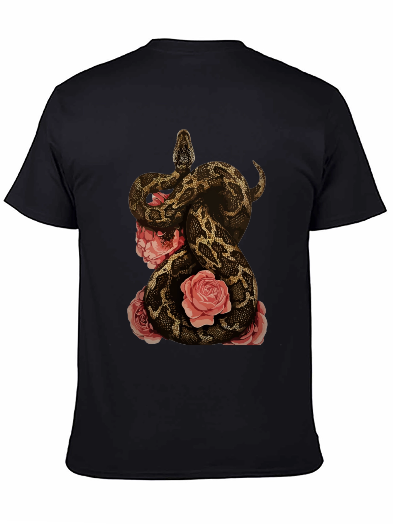 Snake and Roses Graphic T-Shirt