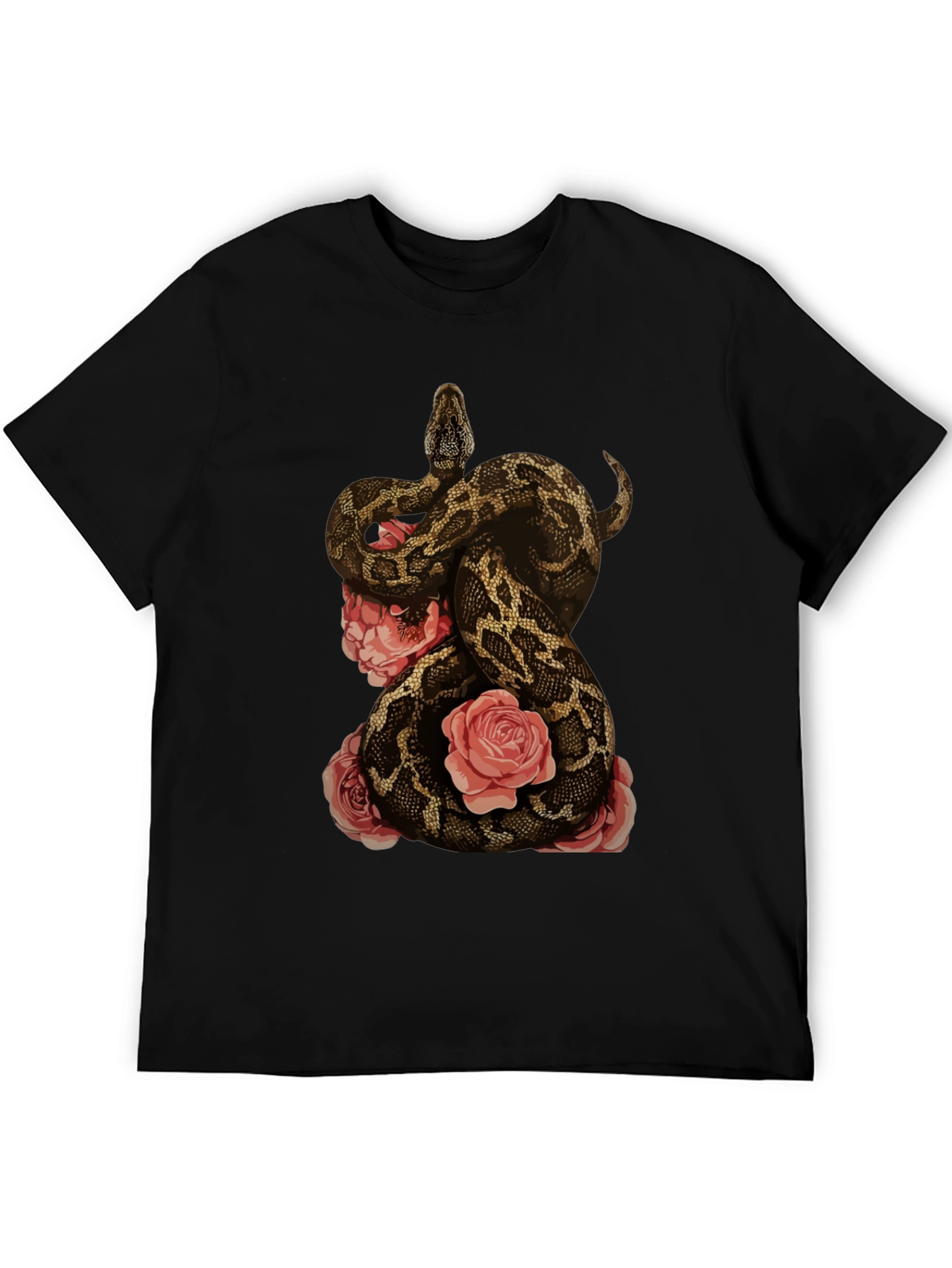 Snake and Roses Graphic T-Shirt