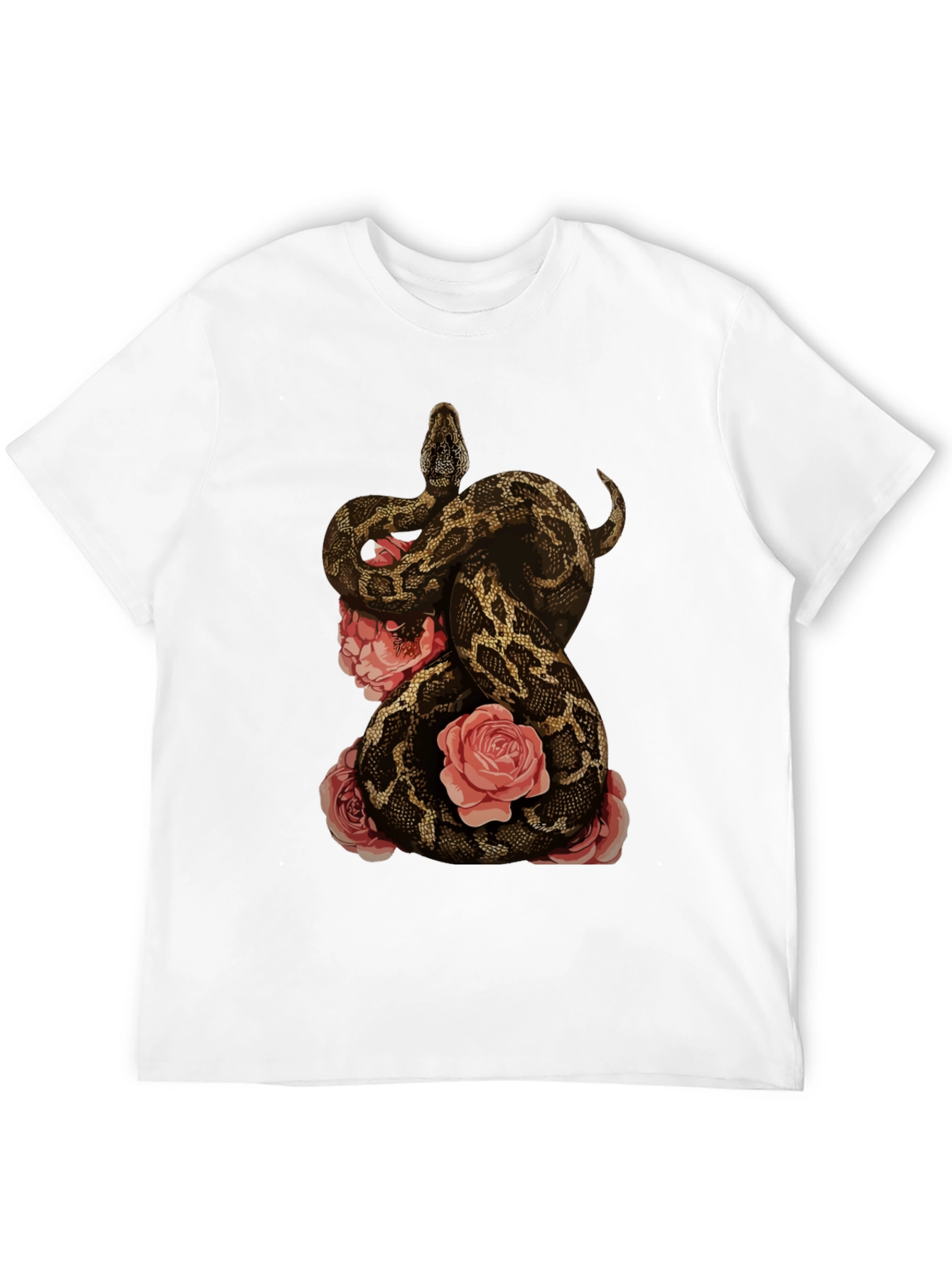 Snake and Roses Graphic T-Shirt