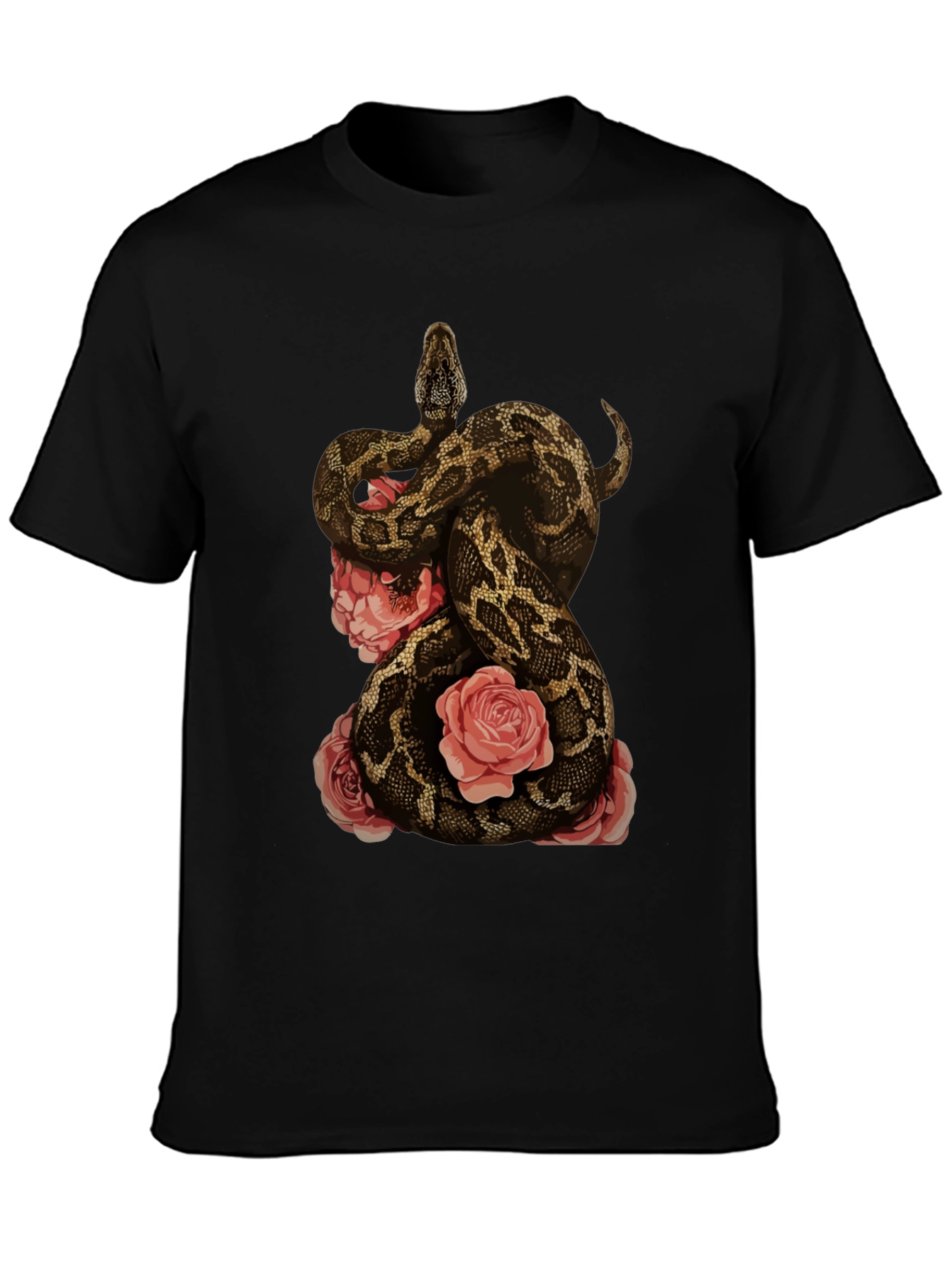 Snake and Roses Graphic T-Shirt