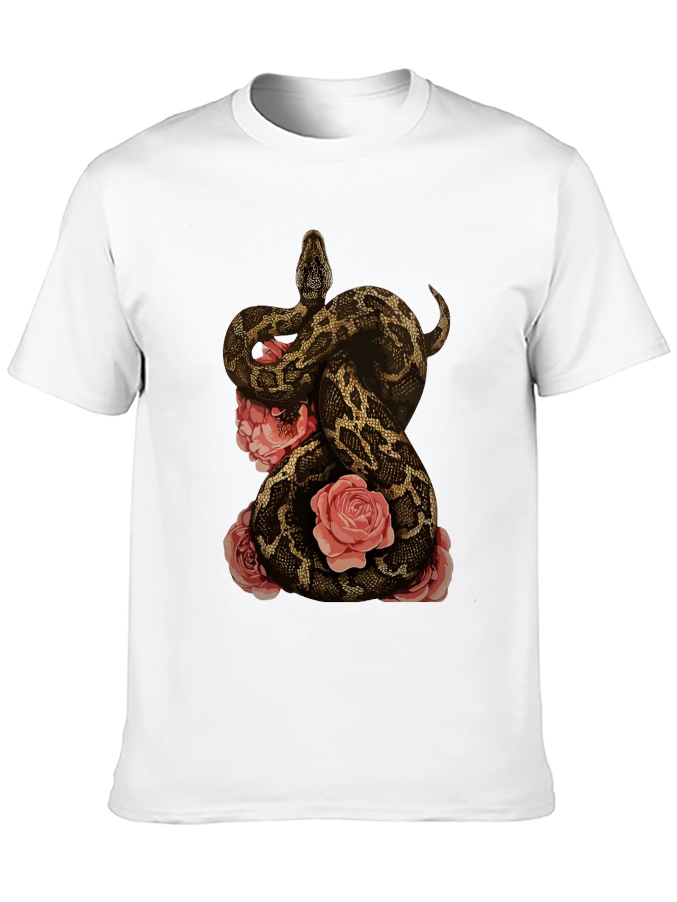 Snake and Roses Graphic T-Shirt