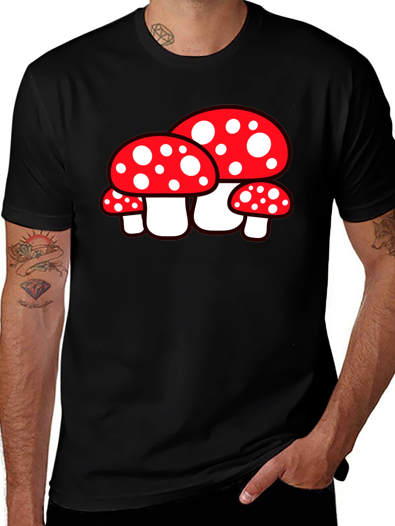 Mushroom Graphic Tee - Funky Style