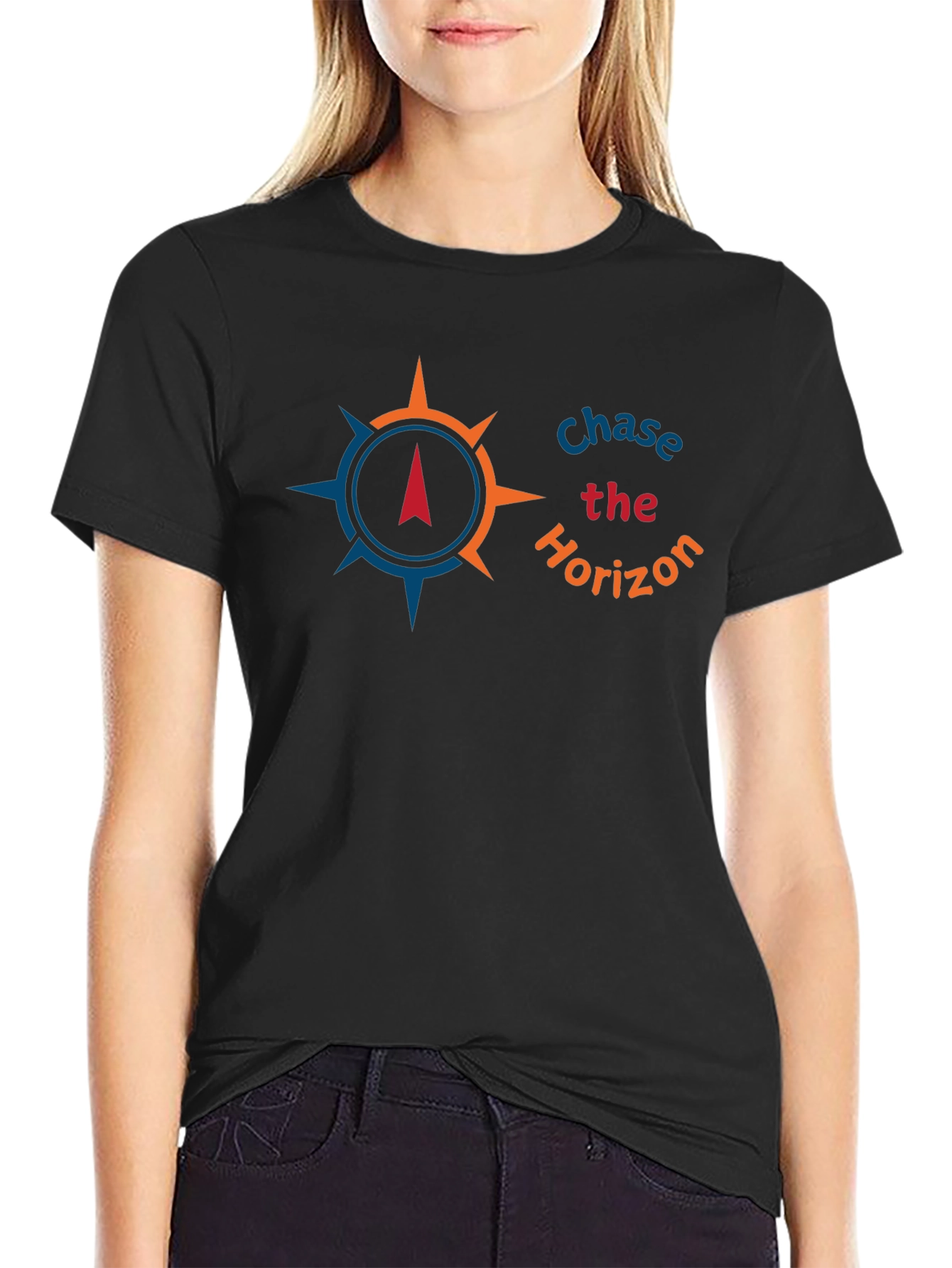 Chase the Horizon Graphic Tee - Black
