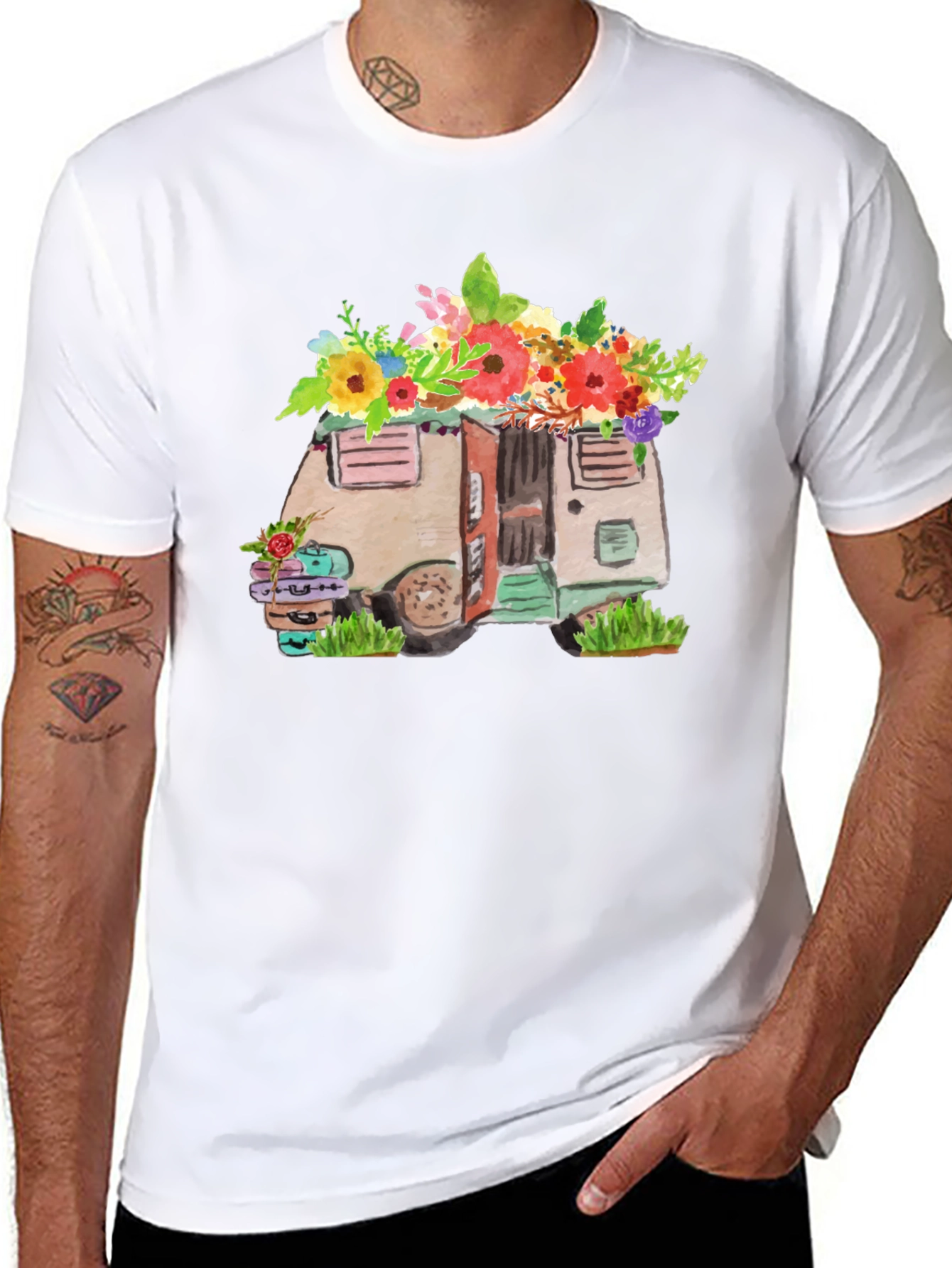 Floral Camper Graphic Tee