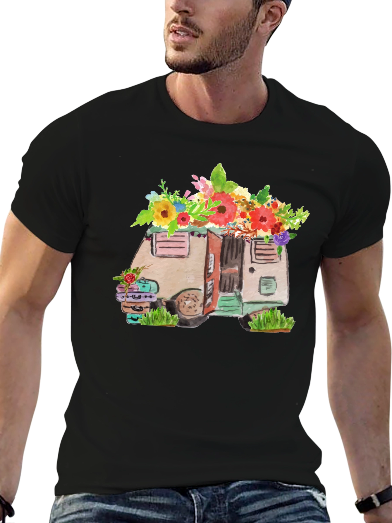 Floral Camper Graphic Tee