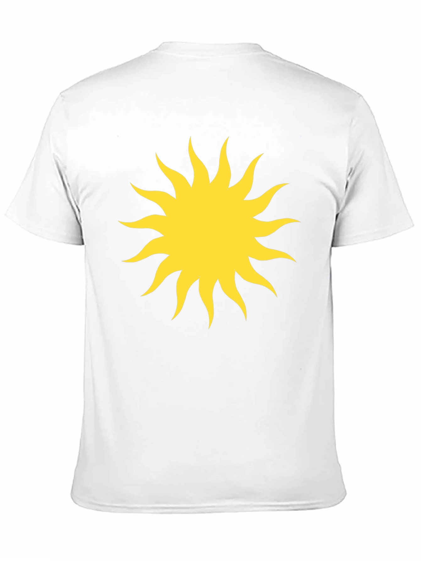 Black T-Shirt with Yellow Sun Graphic