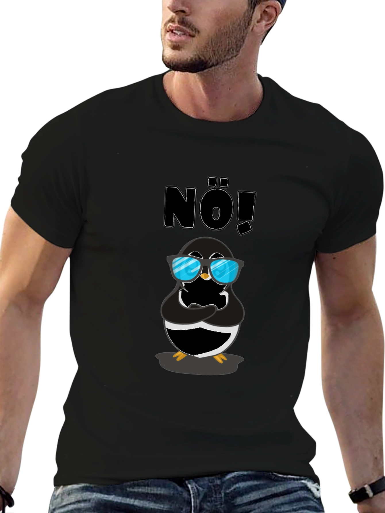 Nö! Cool Penguin Graphic T-Shirt - Unisex