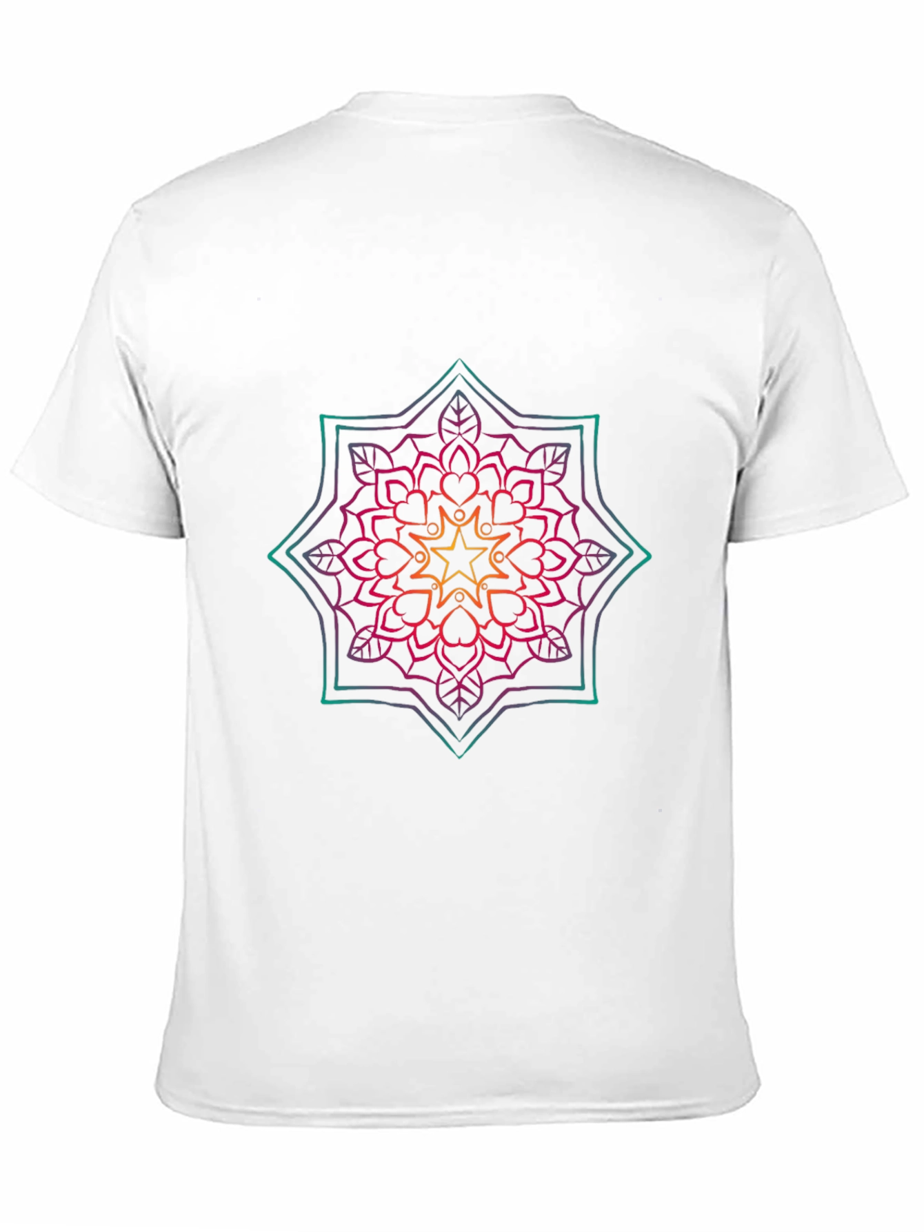 Geometric Mandala Graphic Black T-Shirt