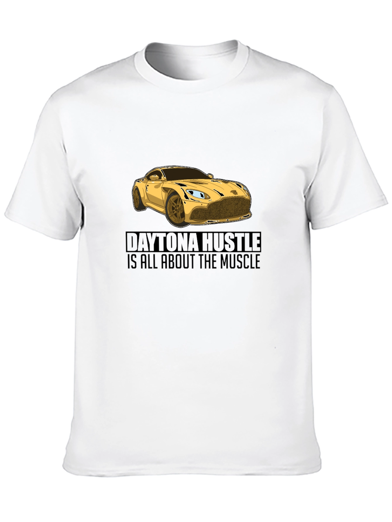 Daytona Hustle Muscle Car Graphic Tee - Black
