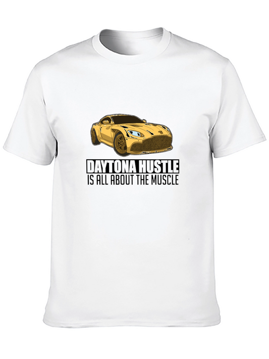 Daytona Hustle Muscle Car Graphic Tee - Black