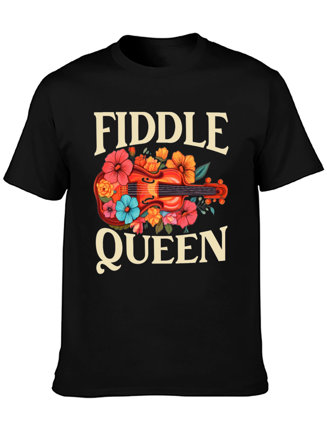 Fiddle Queen Floral T-Shirt