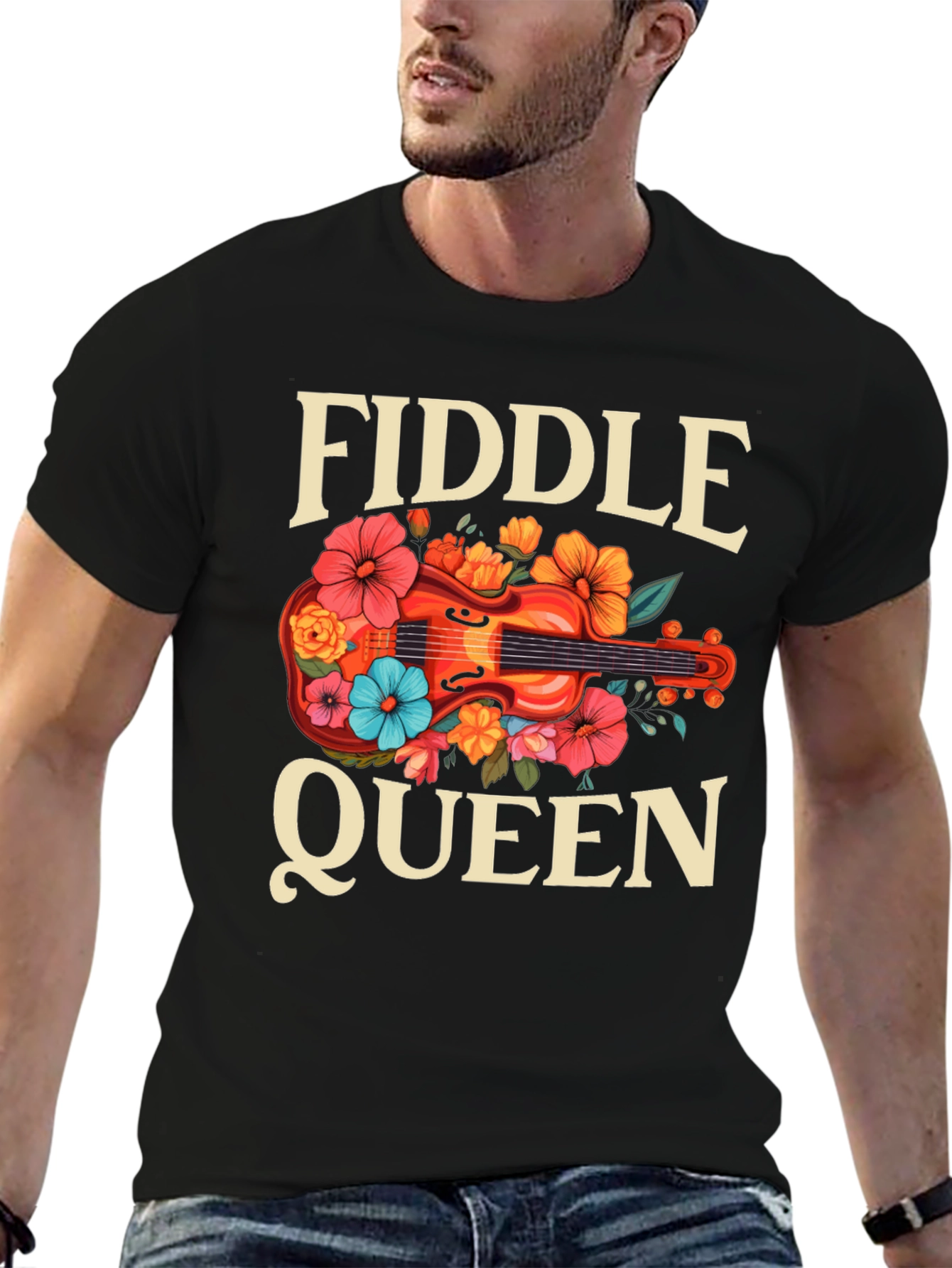 Fiddle Queen Floral T-Shirt