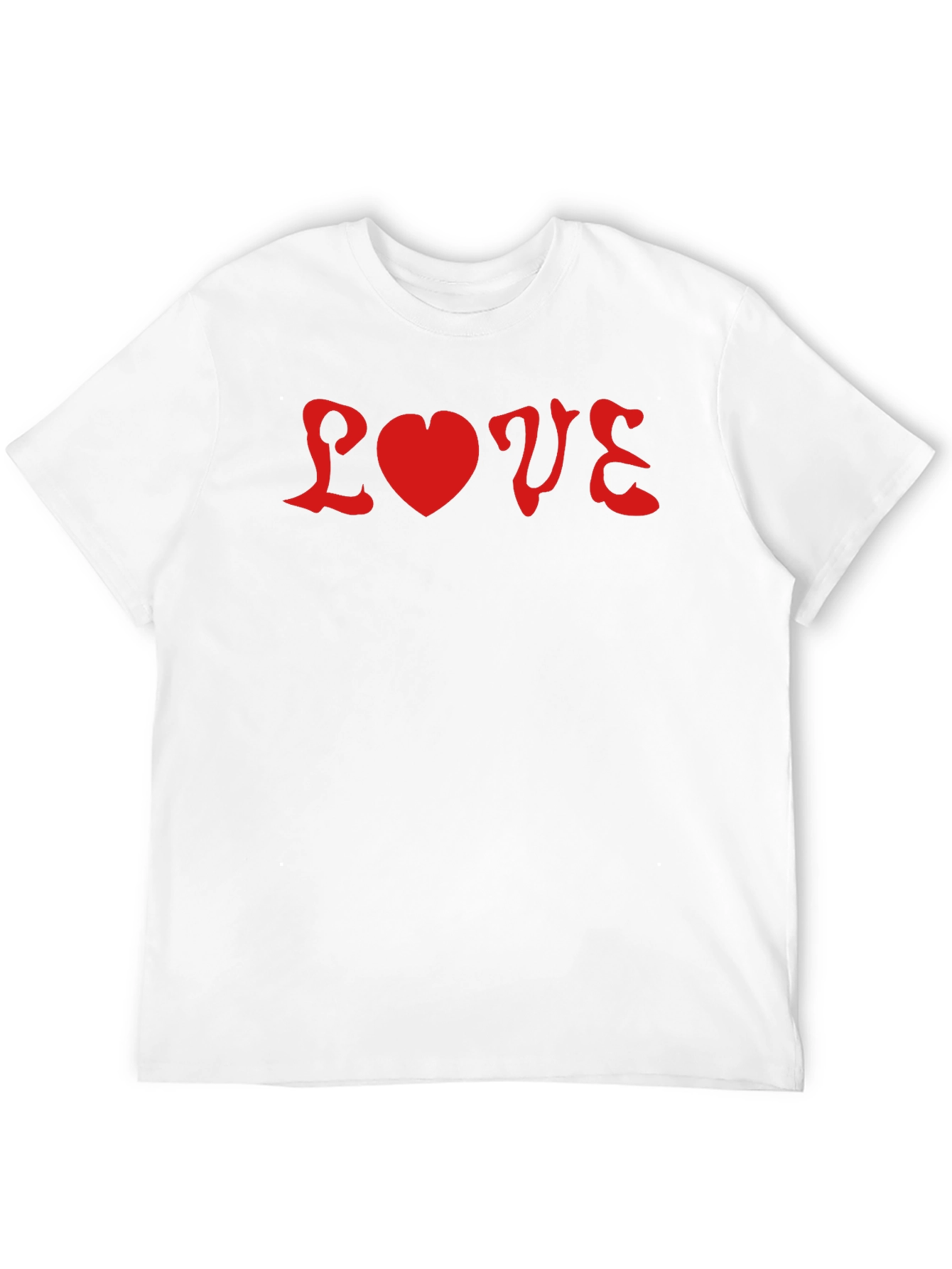 Love Graphic Tee - Red on Black
