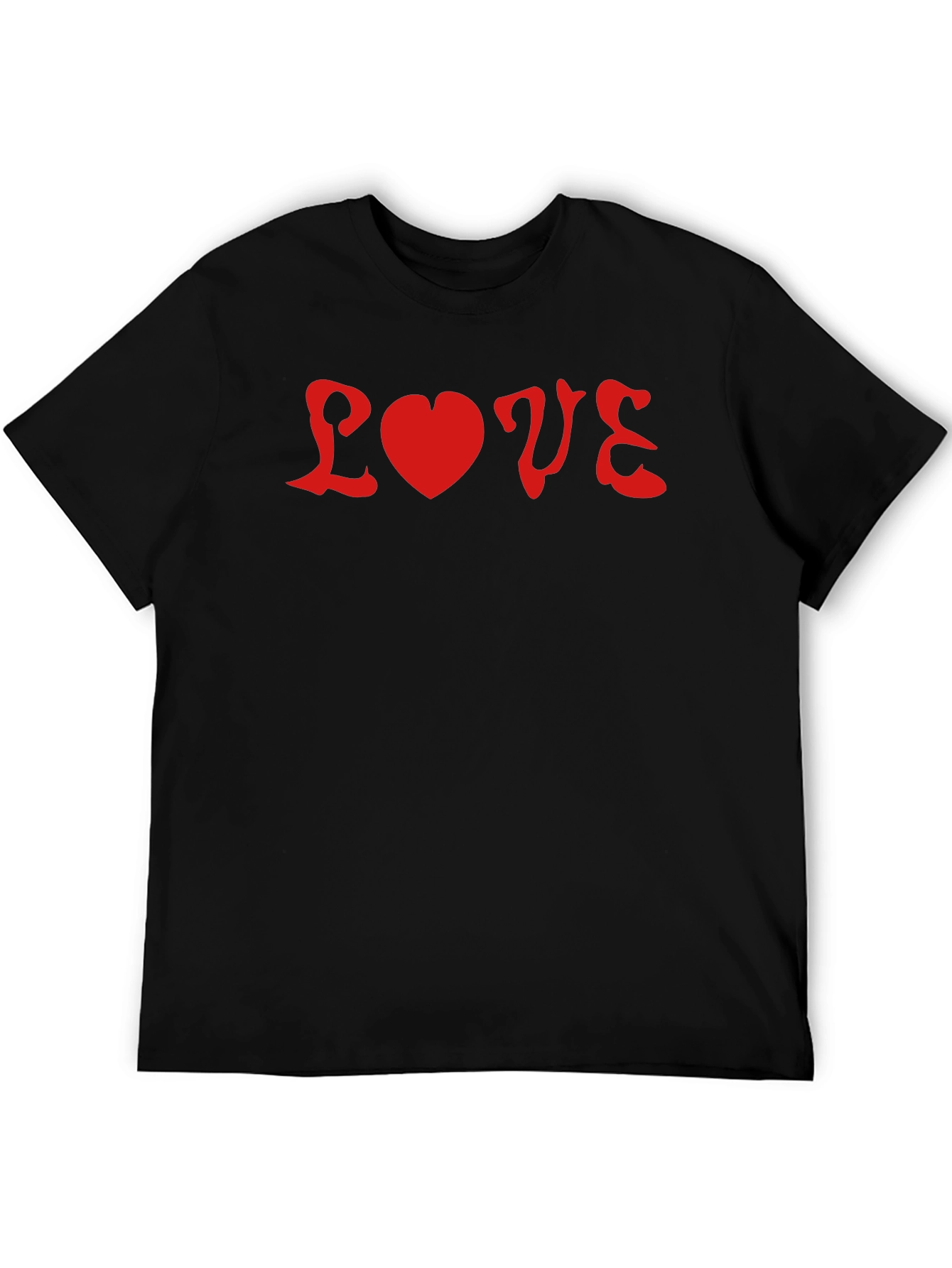 Love Graphic Tee - Red on Black