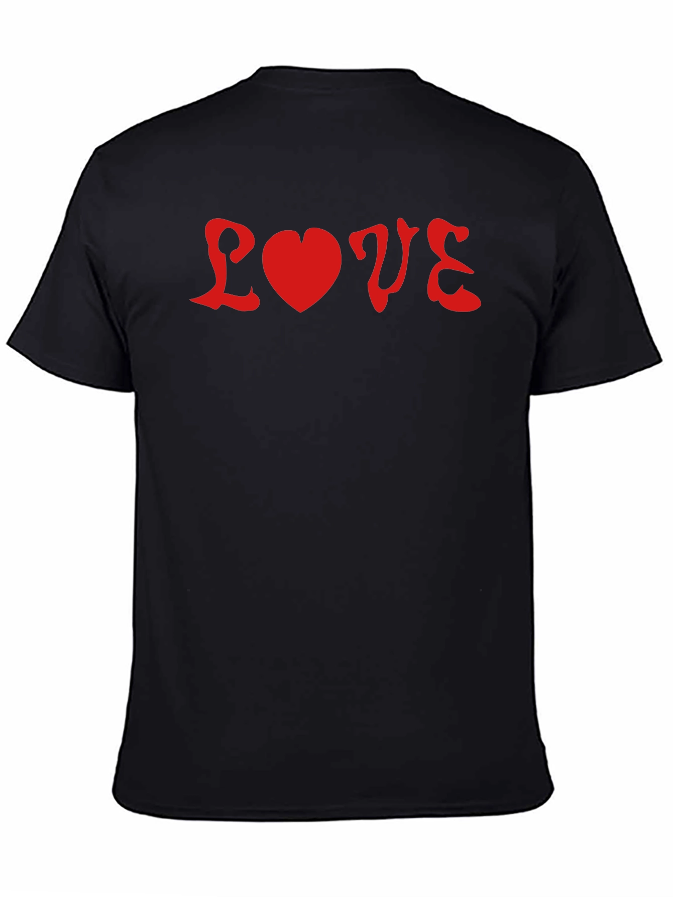 Love Graphic Tee - Red on Black