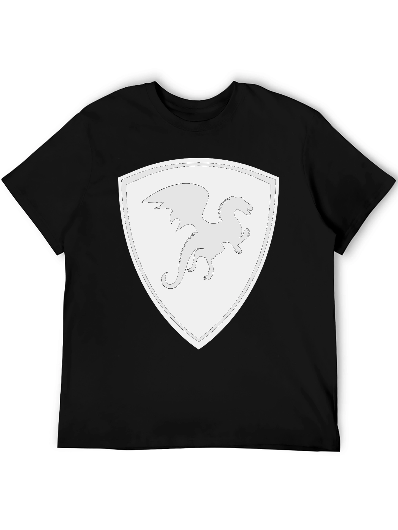 Dragon Shield Black T-Shirt - Fantasy Tee