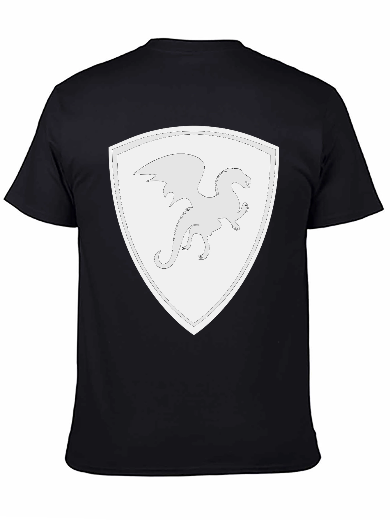 Dragon Shield Black T-Shirt - Fantasy Tee