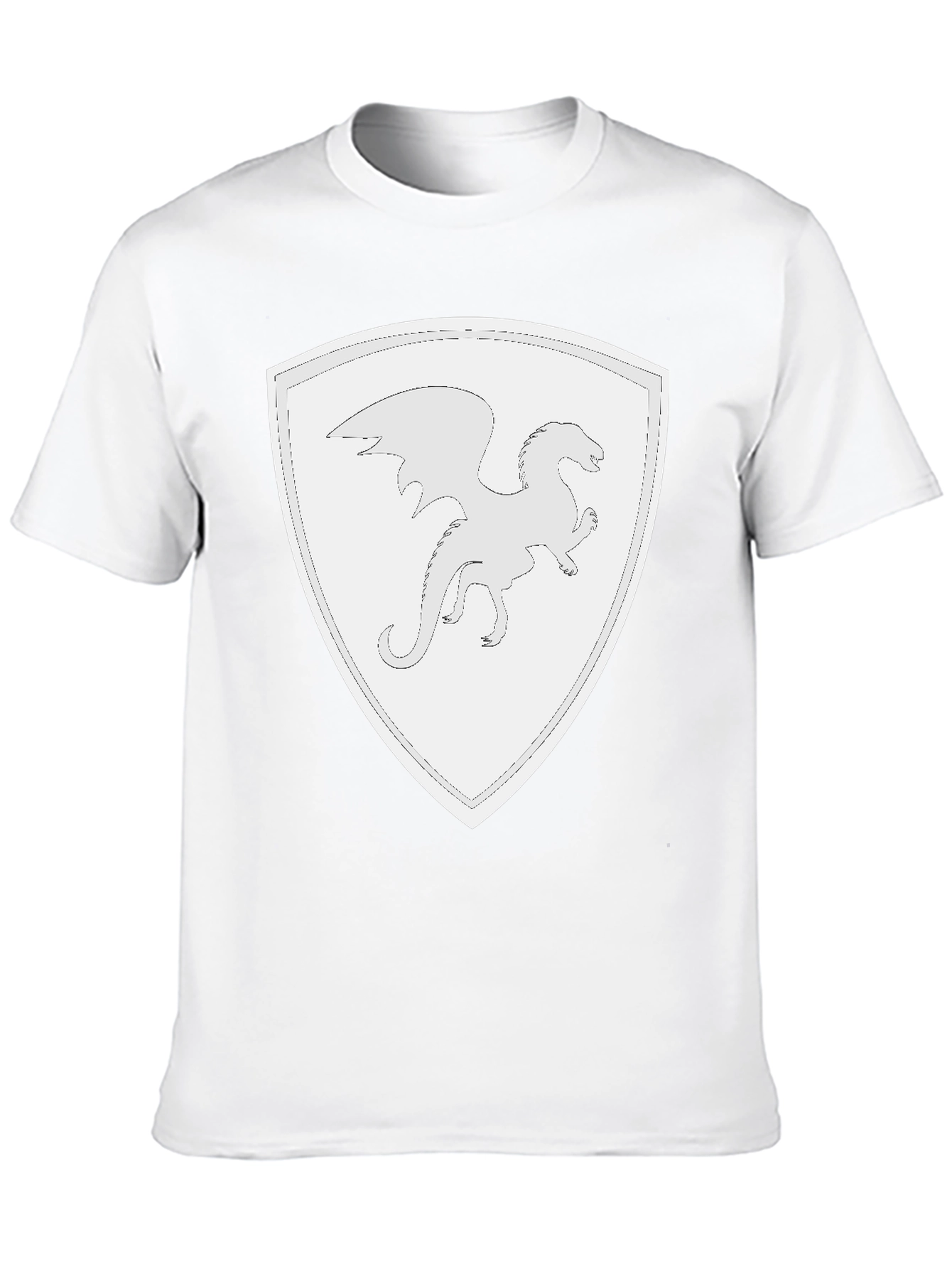 Dragon Shield Black T-Shirt - Fantasy Tee
