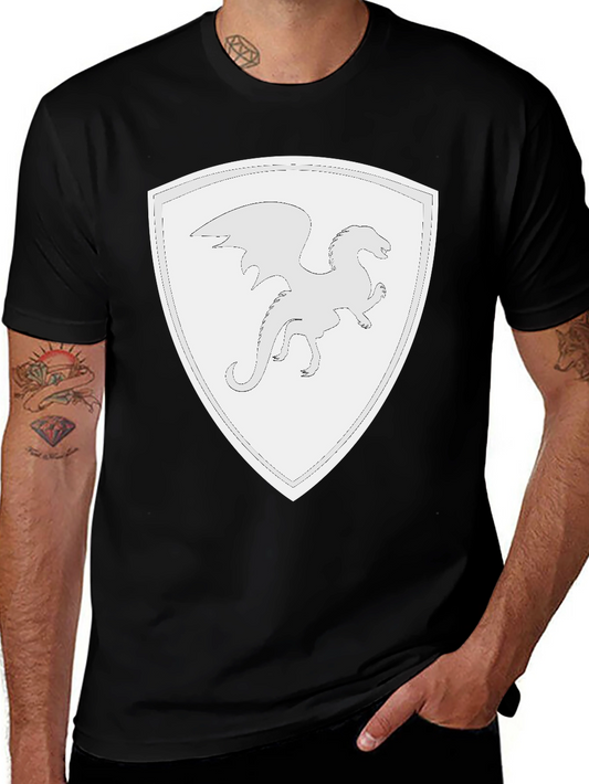 Dragon Shield Black T-Shirt - Fantasy Tee