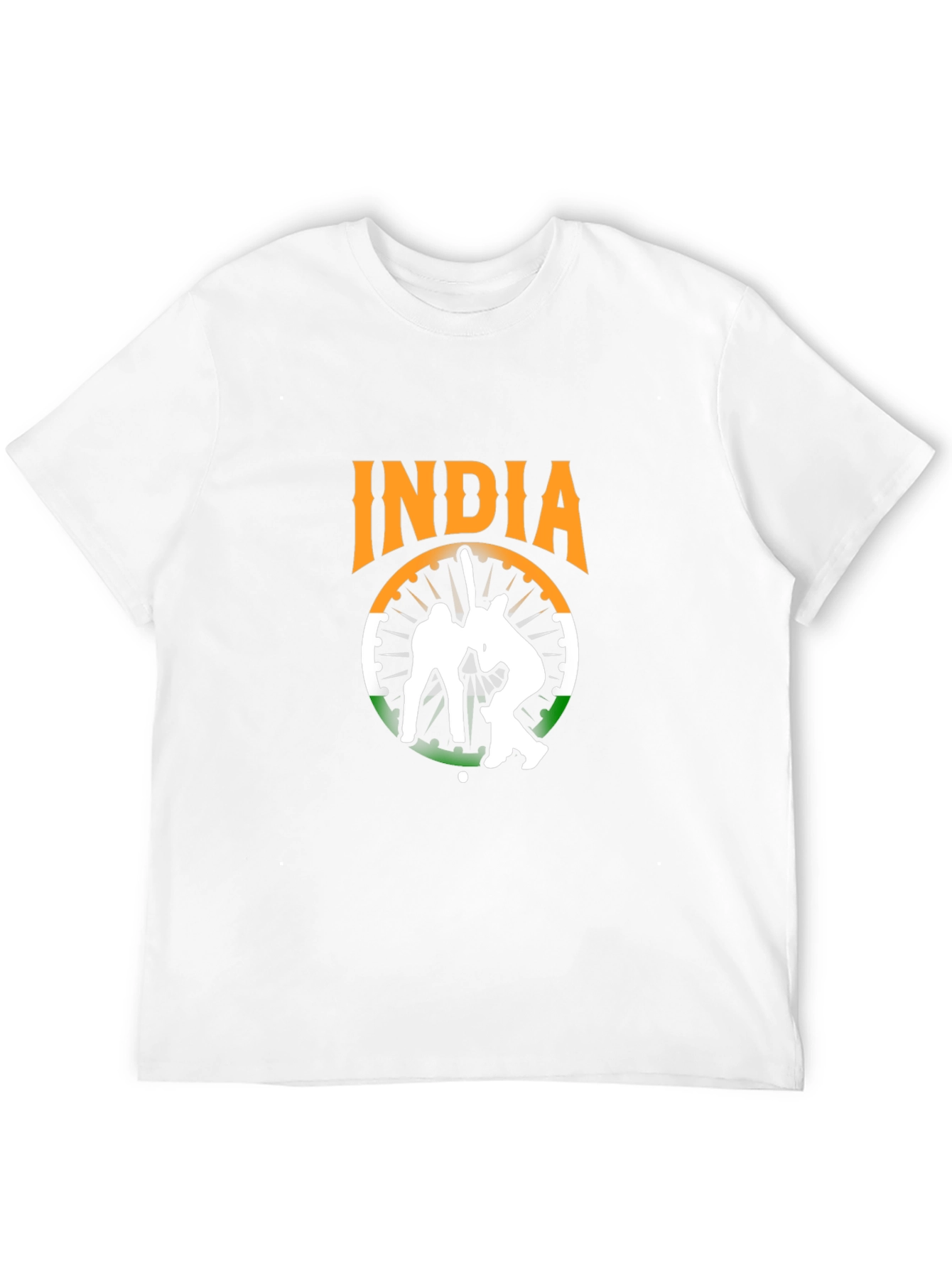India Cricket Graphic Tee - Black Cotton T-Shirt