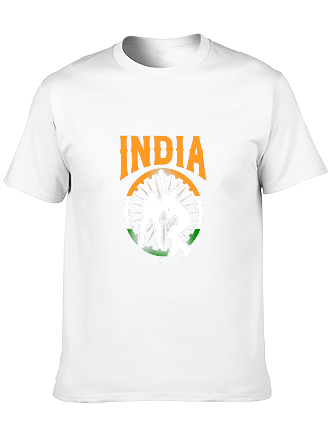 India Cricket Graphic Tee - Black Cotton T-Shirt