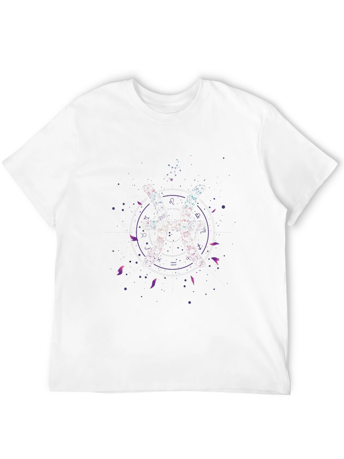 Zodiac Sign Graphic Tee - Stylish Black Cotton Blend