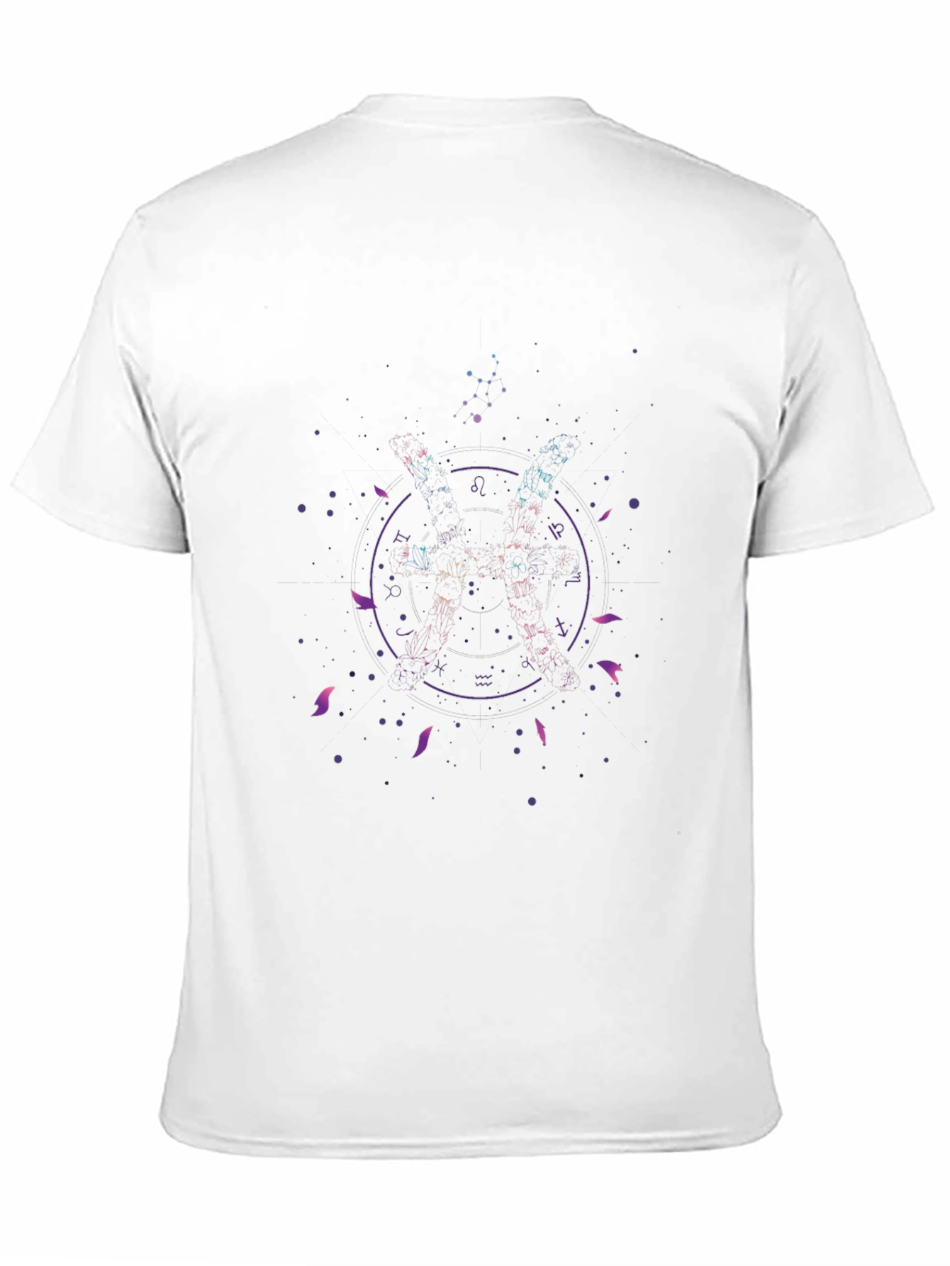 Zodiac Sign Graphic Tee - Stylish Black Cotton Blend