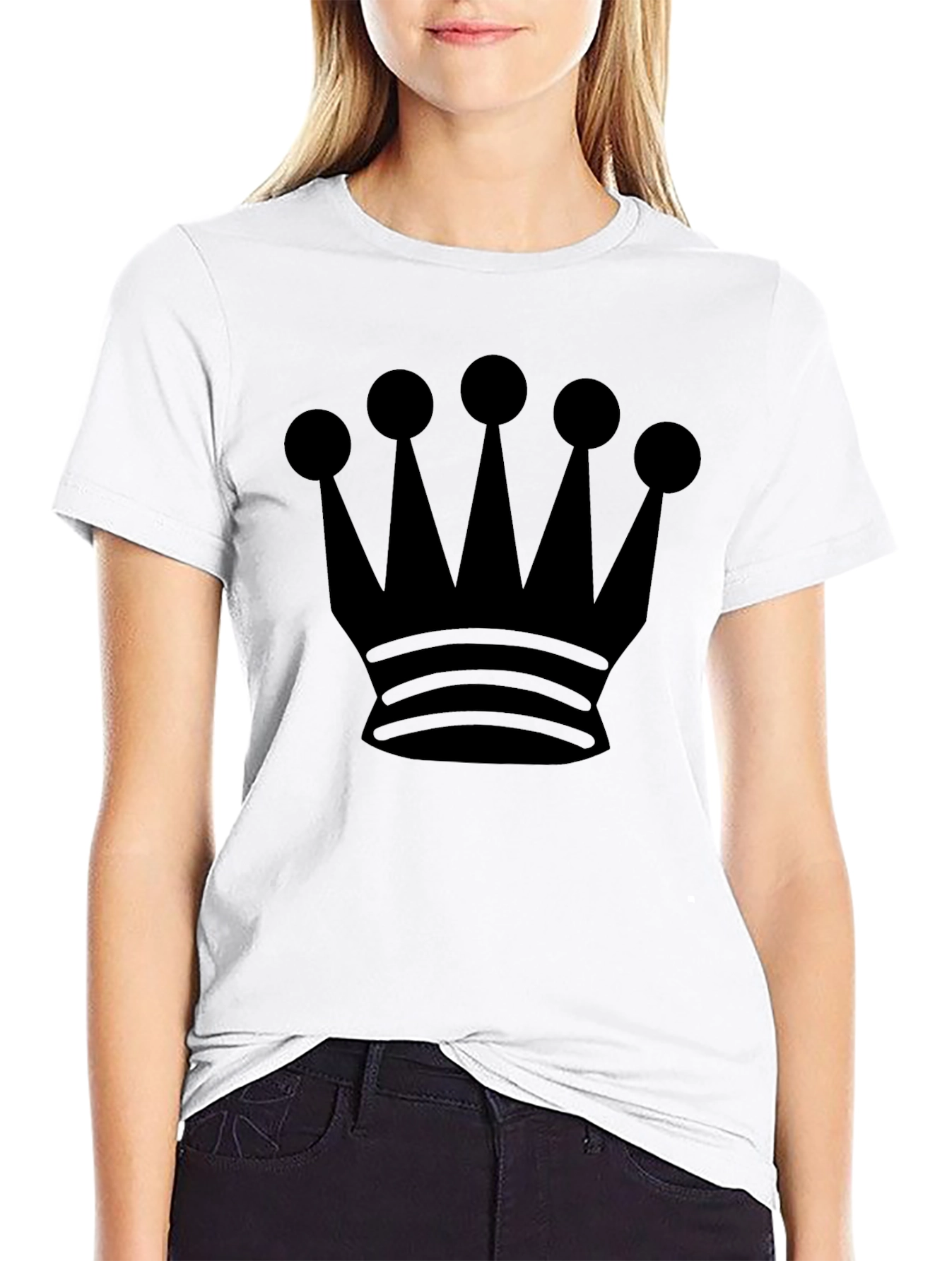 Crown Graphic Black T-Shirt - Stylish Design