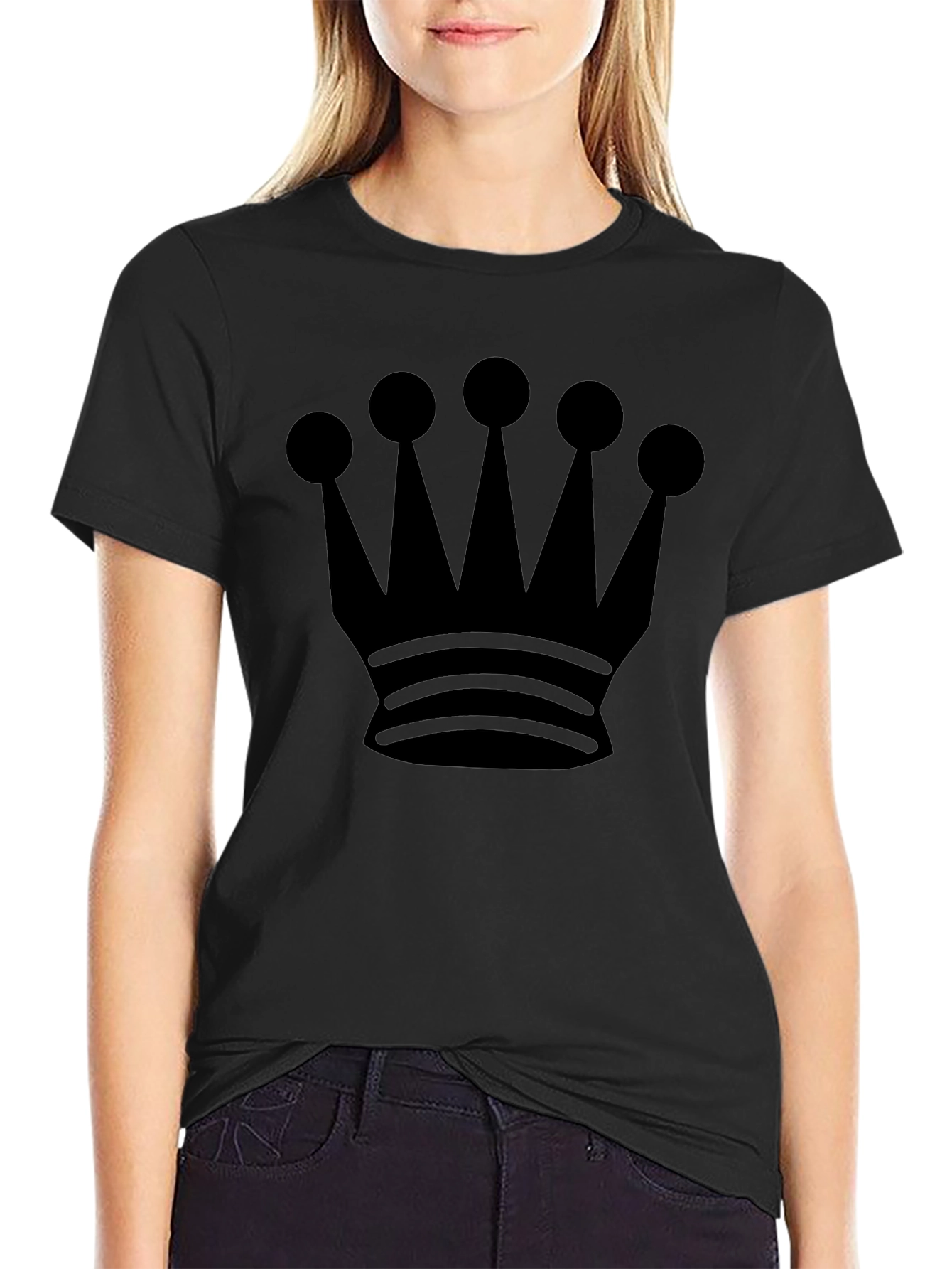 Crown Graphic Black T-Shirt - Stylish Design