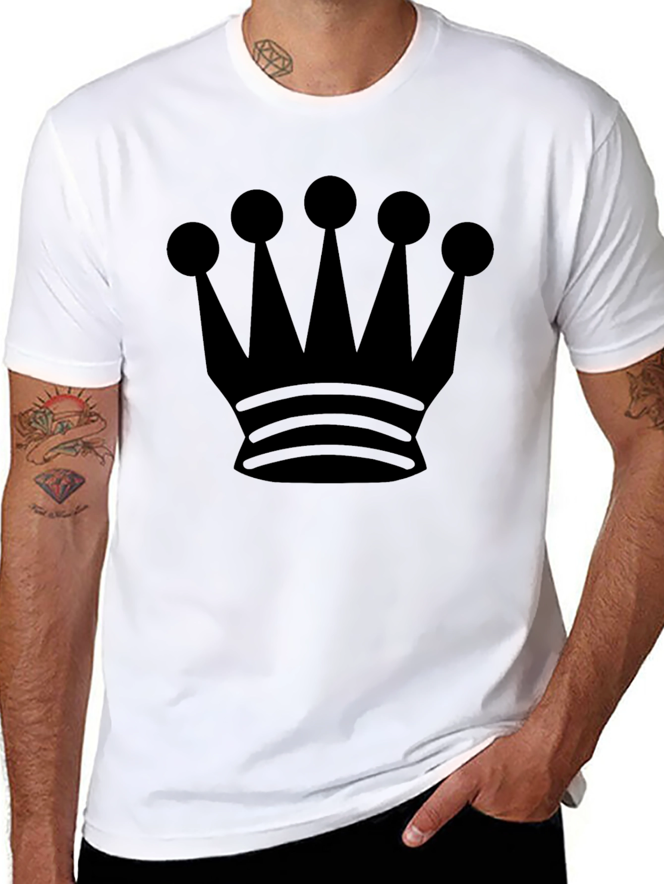 Crown Graphic Black T-Shirt - Stylish Design