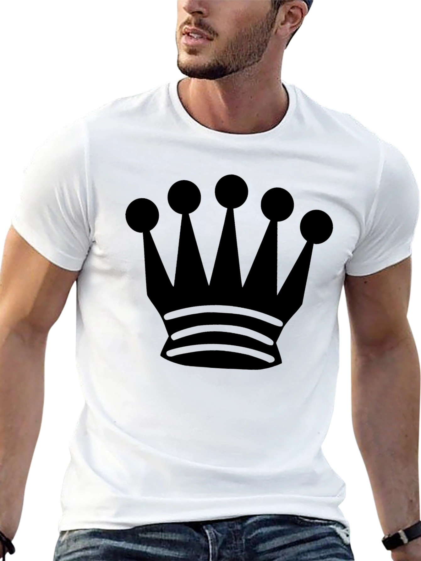 Crown Graphic Black T-Shirt - Stylish Design
