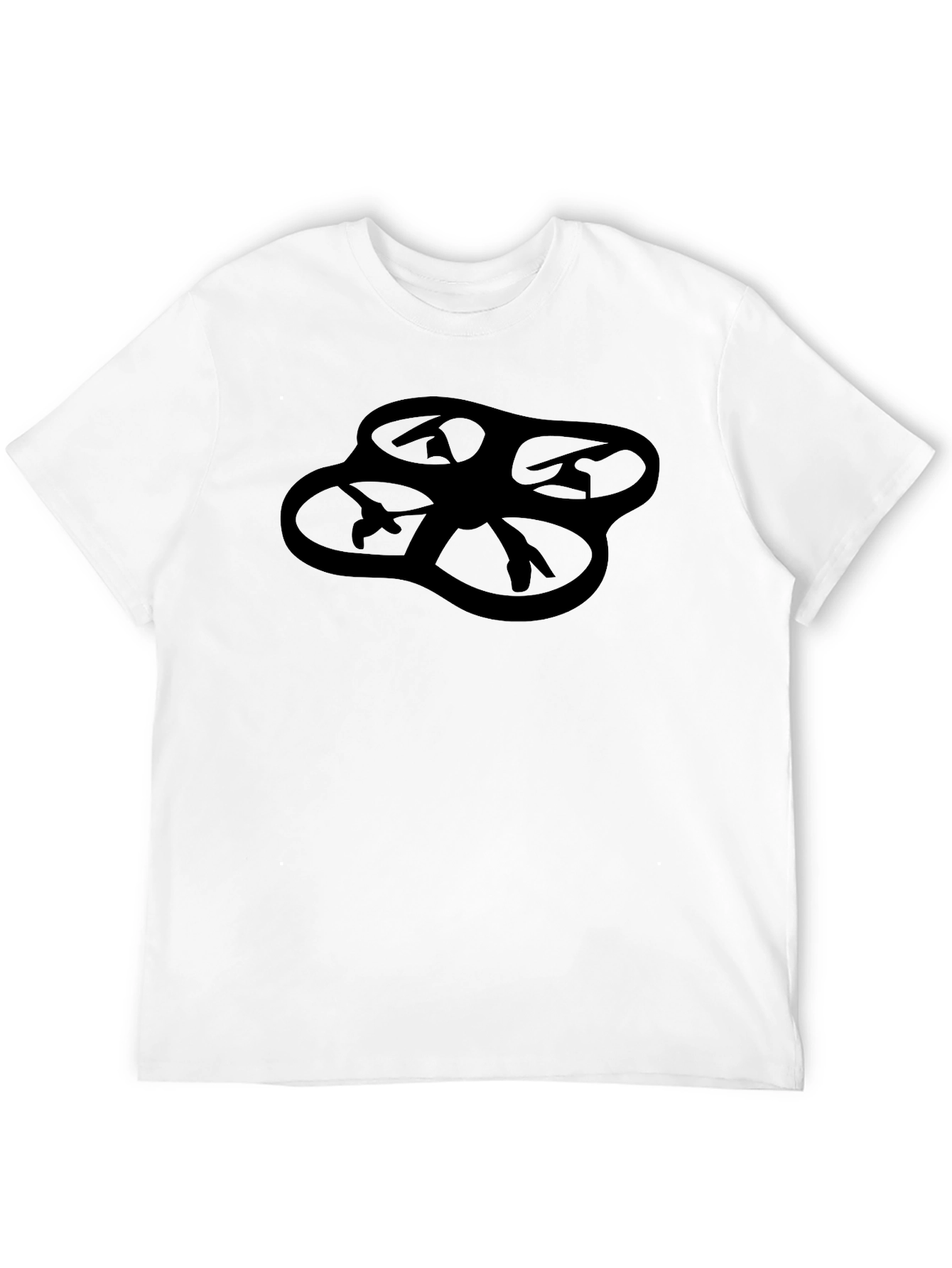 Drone Silhouette Black T-Shirt - Modern Style
