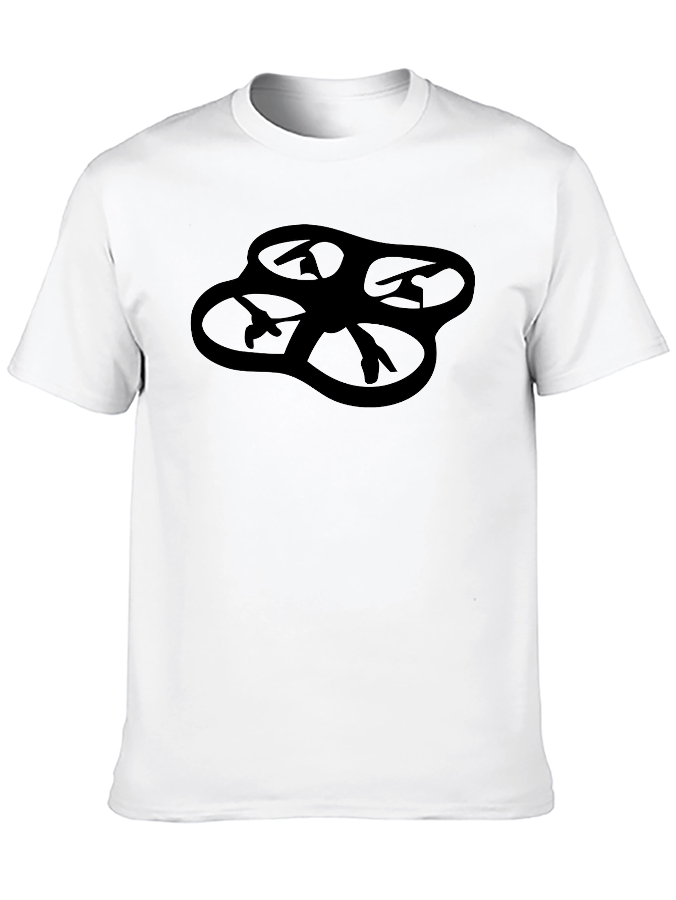 Drone Silhouette Black T-Shirt - Modern Style