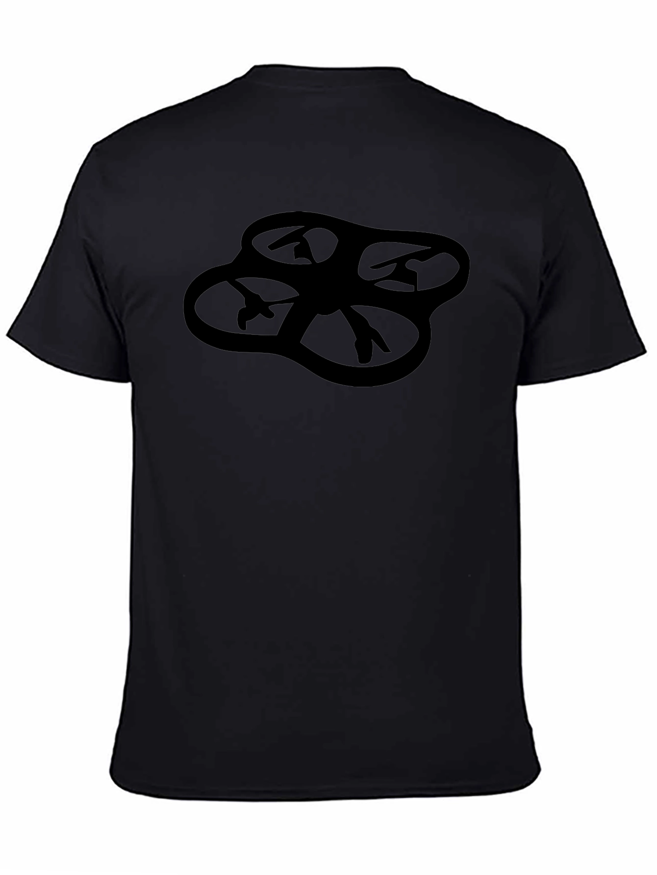 Drone Silhouette Black T-Shirt - Modern Style