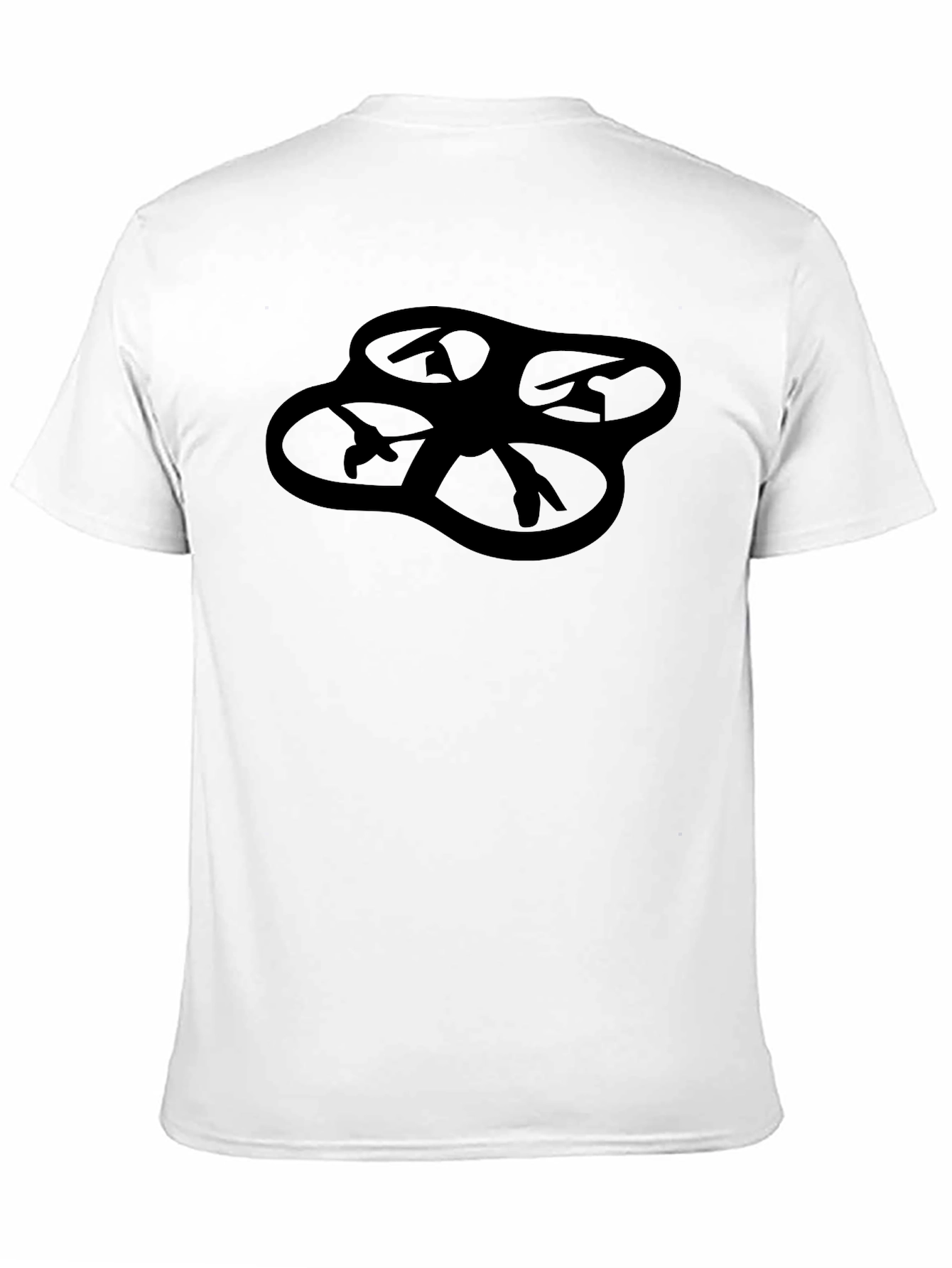 Drone Silhouette Black T-Shirt - Modern Style