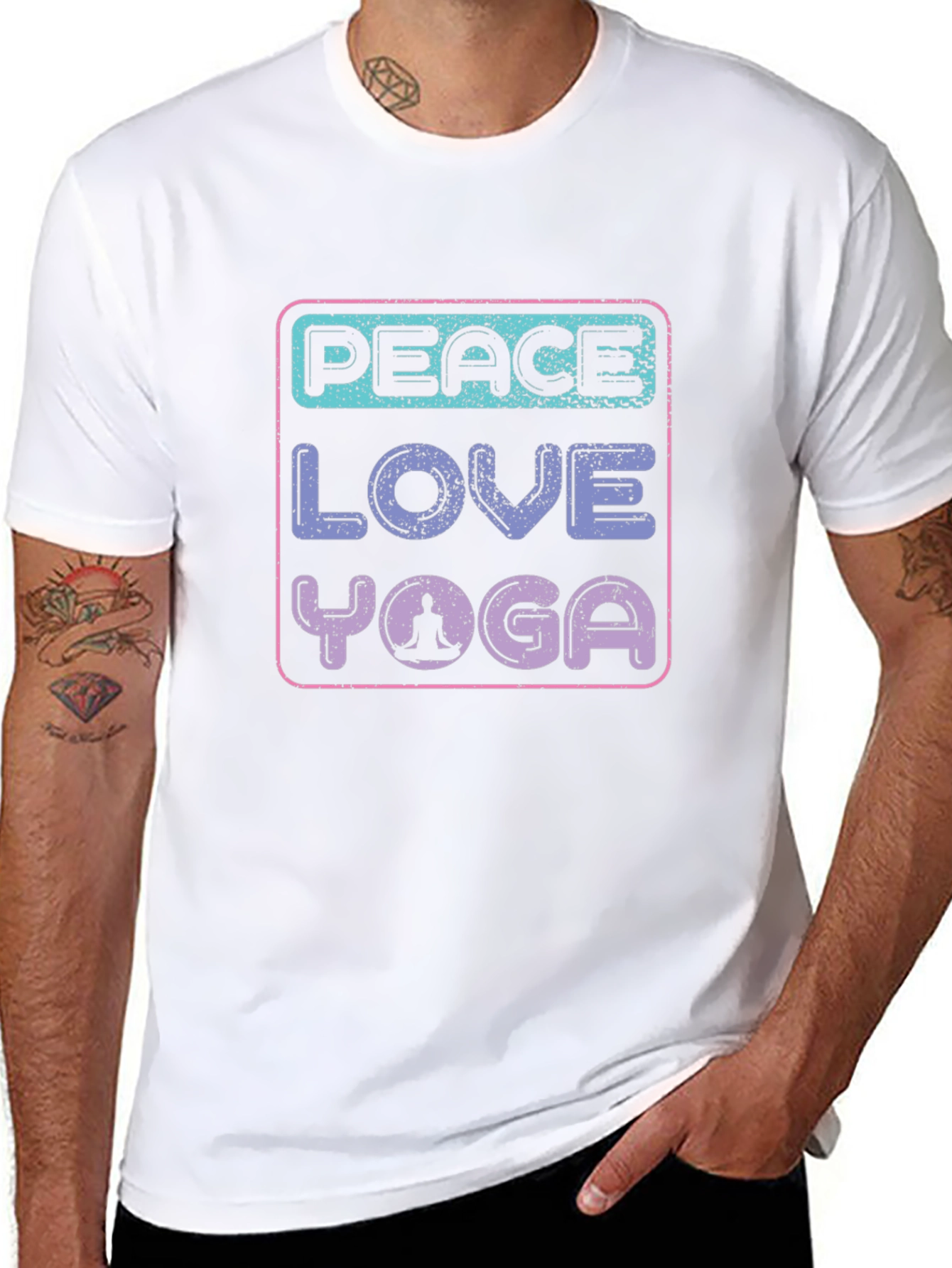 Peace Love Yoga Graphic Tee - Relaxed Fit