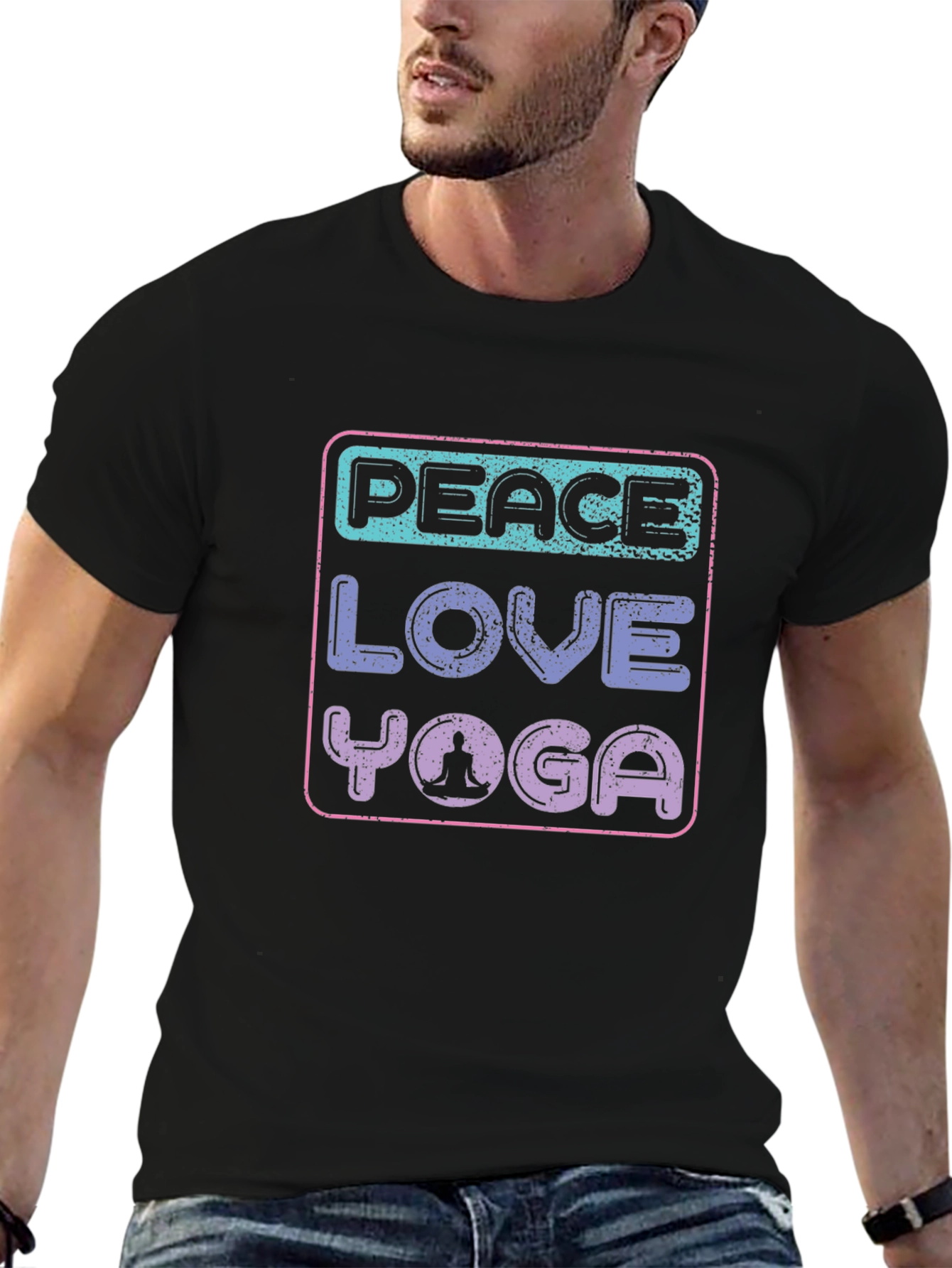 Peace Love Yoga Graphic Tee - Relaxed Fit