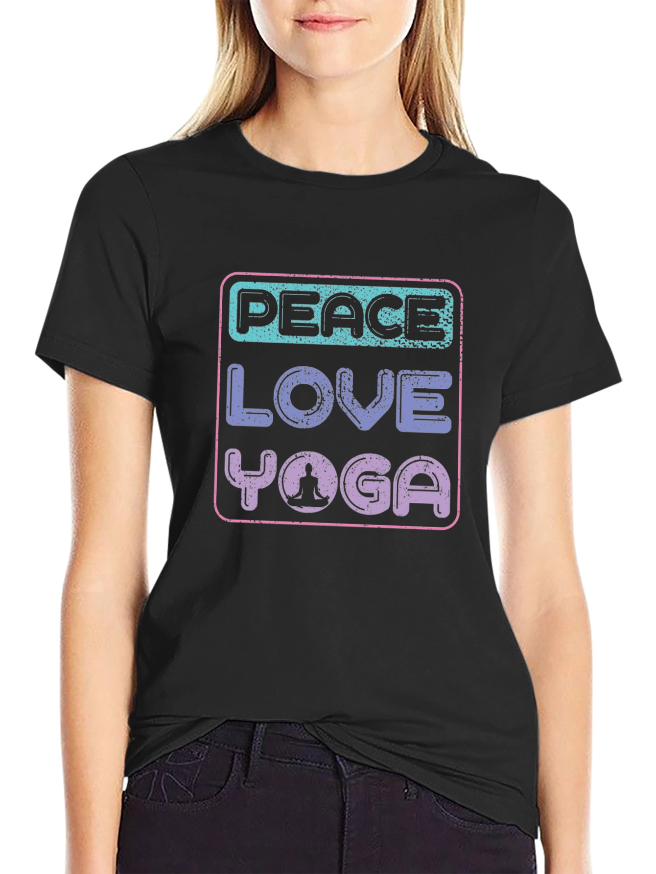 Peace Love Yoga Graphic Tee - Relaxed Fit
