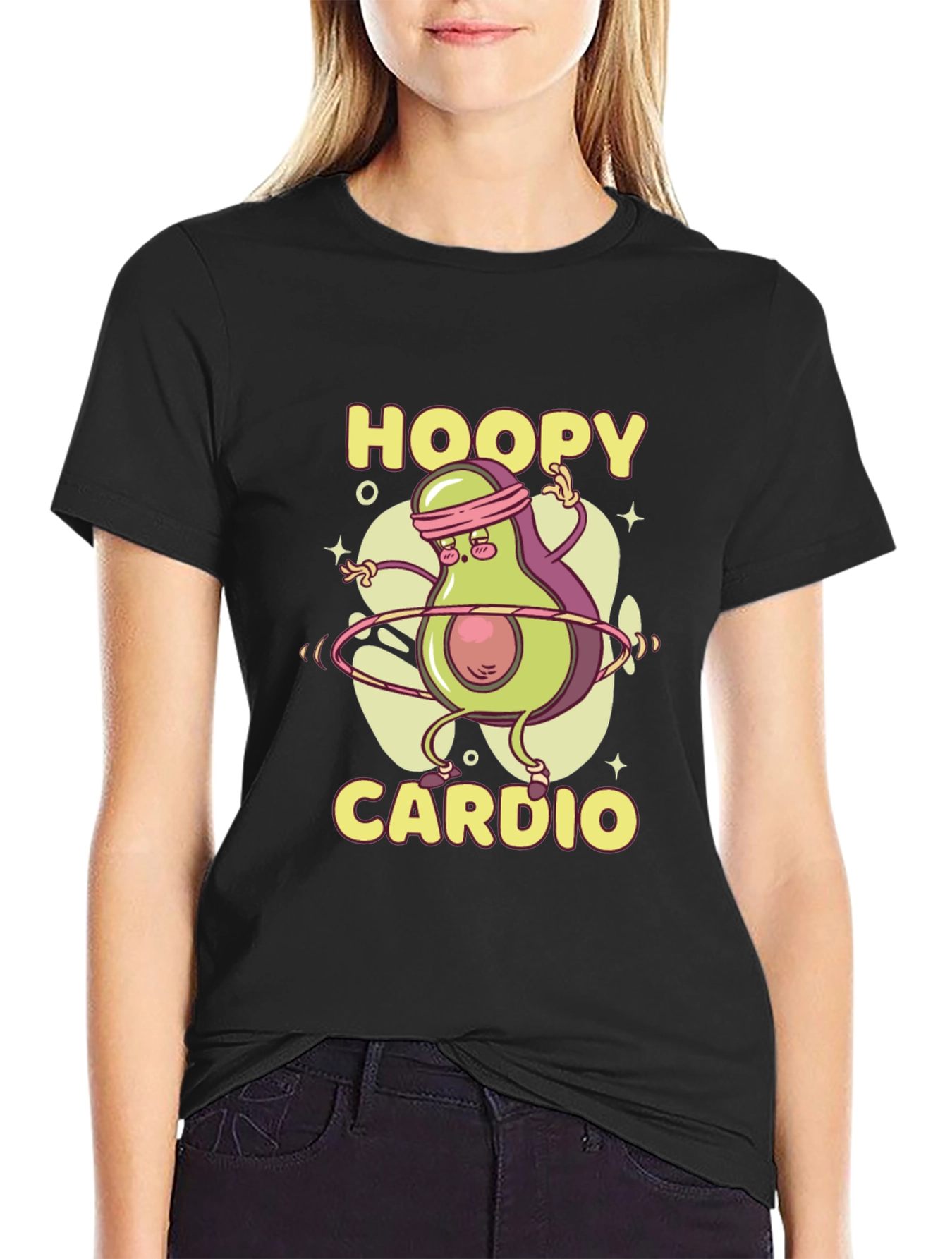 Hoopy Cardio Avocado Graphic T-Shirt