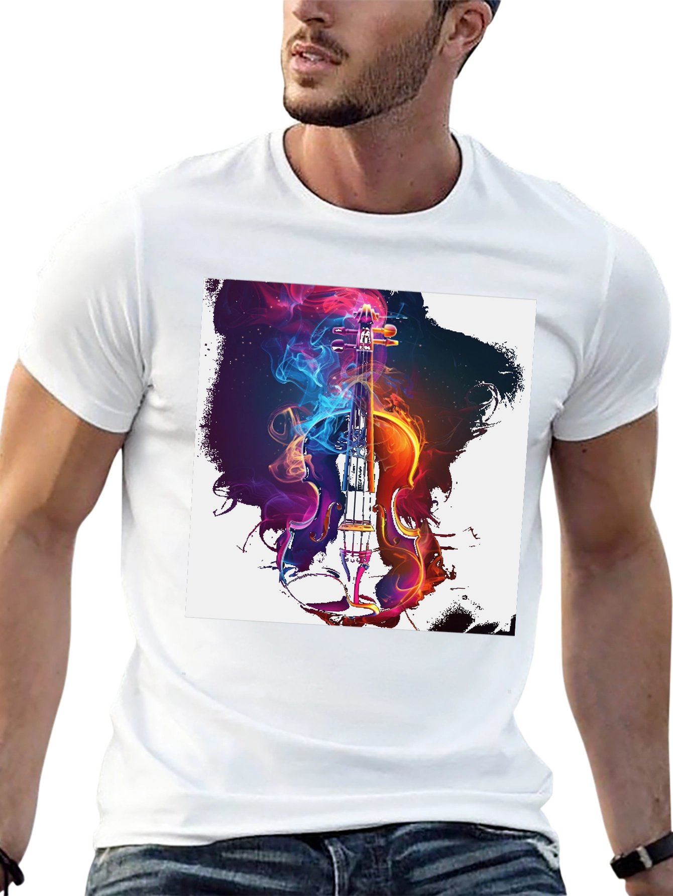 Violin Art Graphic T-Shirt - Musicians Tee