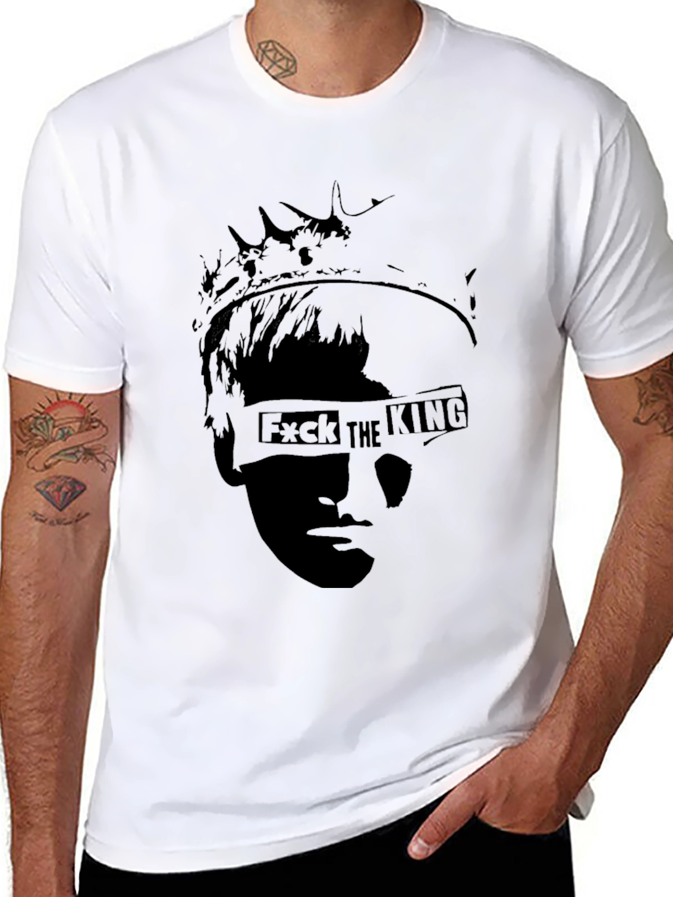 F*ck the King Graphic Black T-Shirt